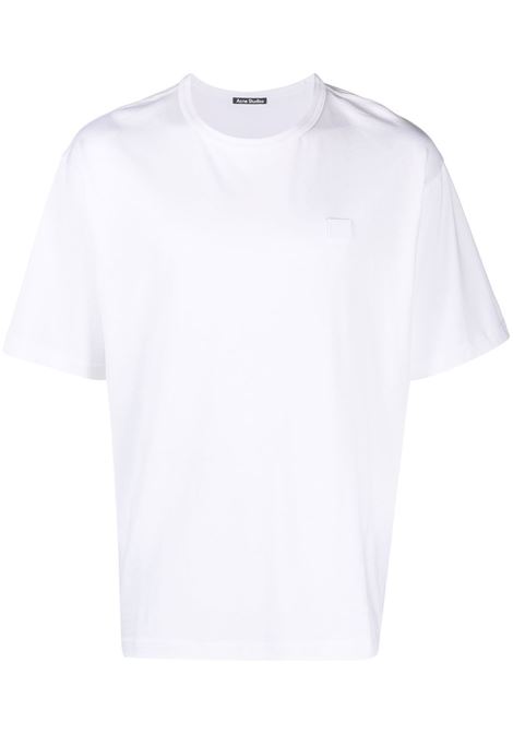 T-shirt con logo in bianco - unisex ACNE STUDIOS FACE | CL0206183